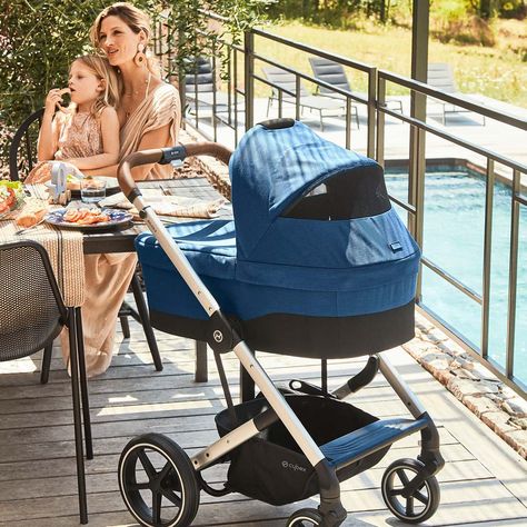 CYBEX Balios S Lux Bundle 1 - Navy Blue-Stroller Bundles- Natural Baby Shower Cybex Car Seat, Infant Stroller, One Month Baby, Natural Baby Shower, Gold Car, Nature Baby Shower, Newborn Girl Outfits, Travel System, Natural Baby