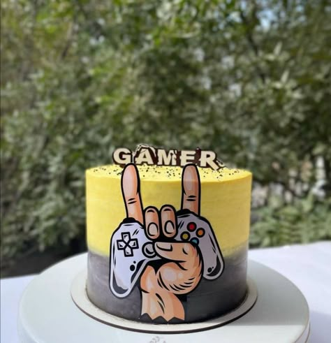 Gaming Cakes For Boys, Gaming Theme Cake, Playstation Cake, Gamer Cake, Xbox Cake, Game Cake, Cake Designs For Boy, Cake Design For Men, Video Game Cakes