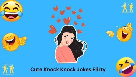 Knock, knock! Who’s there? It’s time for a little flirty fun with a collection of cute and charming knock knock jokes. These one-liners are perfect for bringing a smile to someone’s face, setting the mood, or simply brightening your day. Let’s dive into the world of flirty humor that’s sure to make you blush and giggle. Cute Knock Knock Jokes For Him, Knock Knock Flirty Jokes, Flirty Knock Knock Jokes Funny, Jokes Flirty, Flirty Humor, Flirty Jokes, Knock Knock Who's There, Corny Jokes, One Liner