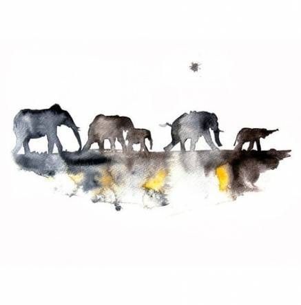 Tattoos Elephant, Tattoo Elephant, Family Watercolor, Painting Elephant, Art Colour, Elephant Wall Art, Elephant Tattoo, Watercolor Elephant, Watercolour Inspiration