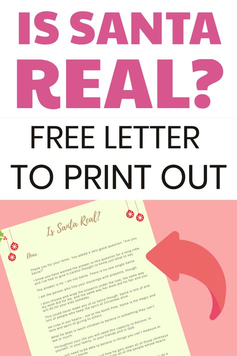 Is Santa Real? The BEST Answer Ever! Is Santa Real letter | Is Santa real | Is santa real truths | Is santa real letter kids | Is santa real letter printable | Is santa real letter truths | Is santa real kids | is santa real truths kids | Santa letter printable | Santa letter to kids | Santa letter not real | truth about santa letter | Dear Santa letter | Santa letter response | Free santa letter Santa Is Not Real Letter, Santa Reveal Letter, Santa Truth Letter, The Truth About Santa Letter, No Santa Letter To Kids, Santa Isn’t Real Letter, Telling Kids About Santa Letter, Santa Not Real Letter, Santa Response Letter