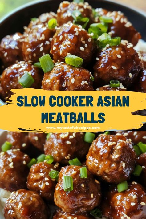 Simple, flavorful, and versatile! These slow cooker Asian meatballs are made with pantry staples and taste incredible with steamed rice or as a standalone appetizer. Appetizer Meatballs Easy, Japanese Bbq Meatballs, Mongolian Meatballs Recipe Crockpot, Slow Cooker Korean Meatballs, Hawaii Meatballs Slow Cooker, Slow Cooker Asian Meatballs, Asian Meatball Recipes Crockpot, Asian Crockpot Meatballs, Slow Cooker Recipes Meatballs