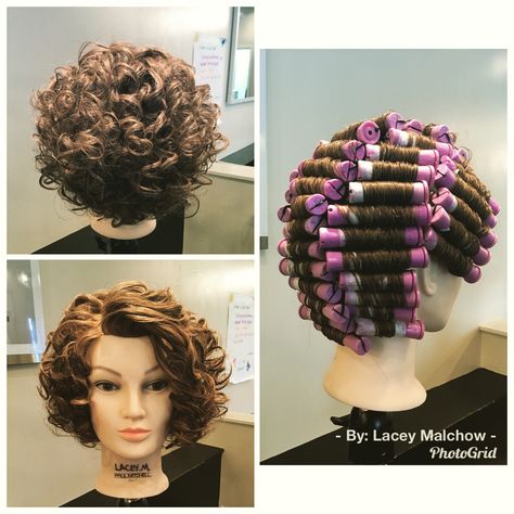 Perm Patterns, Roller Sets, Perm Hair, Color Hairstyles, Grey Curly Hair, Hair Highlights And Lowlights, Short Curly Haircuts, Blending Gray Hair, Gray Hair Highlights