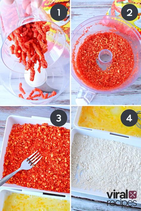 Hot Cheeto Chicken Bites (FLAMIN' HOT CHEETO'S) | Viral Recipes Hot Cheeto Chicken, Cheeto Chicken, Hot Cheetos Chicken, Cheetos Chicken, Bag Of Cheetos, Viral Recipes, Hot Cheetos, Say Less, Crispy Baked Chicken