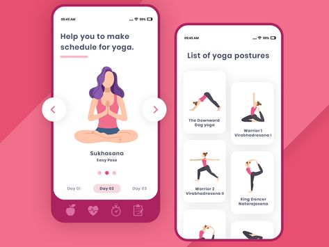 #yoga #exercise #appdesign #iphoneappdesign #androidappdesign #yogaappdesign #designer Yoga App Design, Moodboard App, Yoga Web, Ui Cards, Ux Design Portfolio, Ux Design Mobile, Yoga App, Mobile Design Inspiration, Android App Design