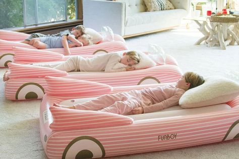 How To Throw the Best Slumber Party: 12 Sleepover Ideas Best Friends Sleepover, Friends Sleepover, Sleepover Beds, Kids Bowling, Pink Bachelorette Party, Pink Convertible, Bed Classic, Hot Wheels Party, Hot Wheels Birthday