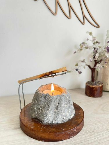 Quemador De Palo Santo Artesanal | MercadoLibre Candle Burner, Creative Words, Carpentry, Jam, Candles, Ceramics, Home Decor, Home Décor