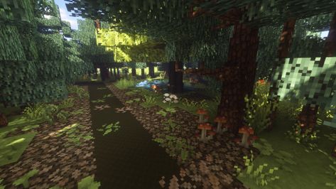 Minecraft Aesthetic Nature Games, Minecraft Aesthetic, Pc Wallpapers, Minecraft Wallpaper, Minecraft Inspo, Forest Trail, Minecraft Architecture, Minecraft Building, Minecraft Designs