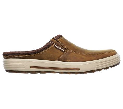 Shop the Skech-Air: Porter - Vamen | SKECHERS Mens Casual Dress Shoes, Skechers Slip On, Mens Loafers Casual, Insole Design, Mens Loafers, Hipster Mens Fashion, Men Suede, Casual Dress Shoes, Fabric Shoes