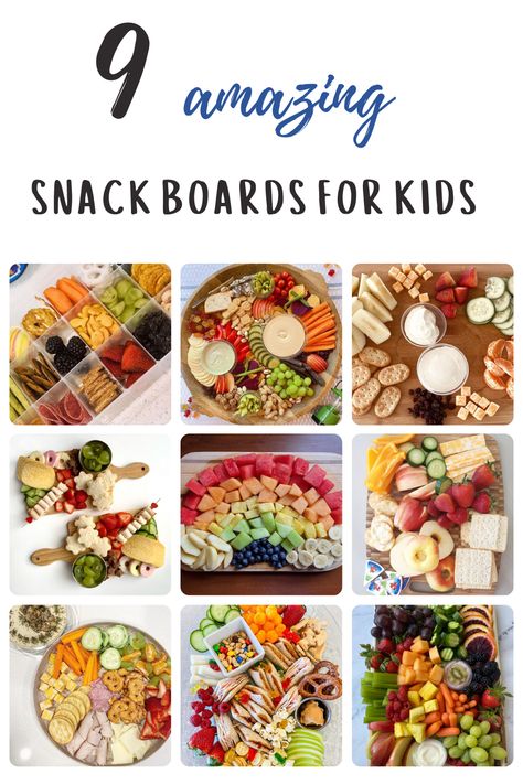 9 amazing snack boards for kids: Like charcuterie boards, but full of great snack options for your kids! As easy or as fancy as you want. Snack Boards For Kids, Charcuterie Lunch, Easy Toddler Snacks, Snack Boards, Snack Platter, Snacks For Kids, Kid Friendly Snack, Charcuterie Inspiration, Snack Board