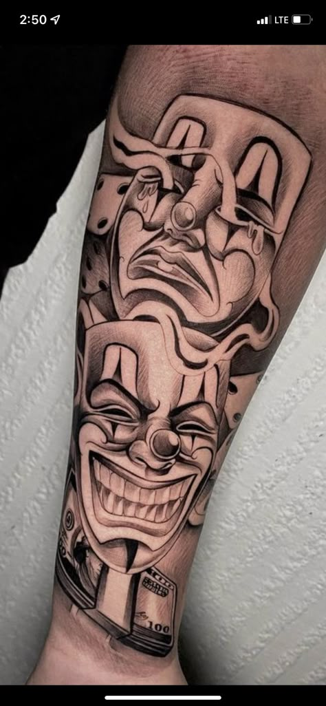 Cholo Style Tattoo, Chicano Clown Tattoo, Cholo Tattoos, Cholo Tattoo, Chucky Tattoo, Crow Tattoo Design, Cupid Tattoo, Chicano Tattoos Sleeve, Gangsta Tattoos