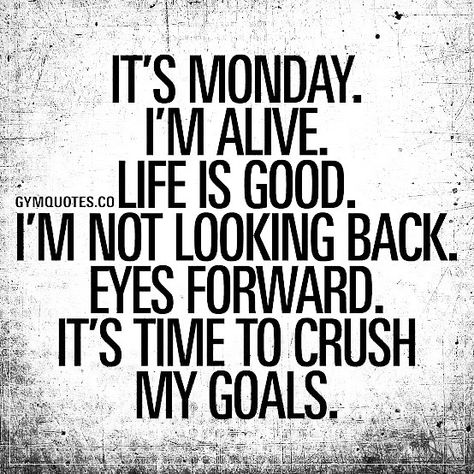 ✨ αℓєχια • мєℓвσυяηє 🇬🇷🇳🇿 ✨ on Instagram: “Happy Monday !! It’s 6.30am Monday morning here in Melbourne and I am ready to take on the week and absolutely smash it 💪 Who’s with me…” Monday Motivation Quotes, Original Quotes, Monday Quotes, Gym Quote, Motivation Goals, Fitness Inspiration Quotes, My Goals, Fitness Motivation Quotes, Fitness Transformation