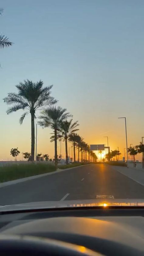 Dubai Morning, Dubai Sunrise, Dubai Aesthetic Morning, Dubai Driving, Sunrise Drive, Sunset In Dubai, Sunrise Sunset, Dubai, The Outsiders