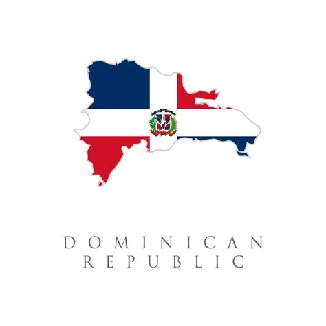 Dominican republic detailed map with flag of country. national flag isolated on white background. Dominican Republic Map, Dominican Flag, Flag Drawing, Dominican Republic Flag, The Dominican Republic, Detailed Map, National Flag, Holiday Destinations, Dominican Republic