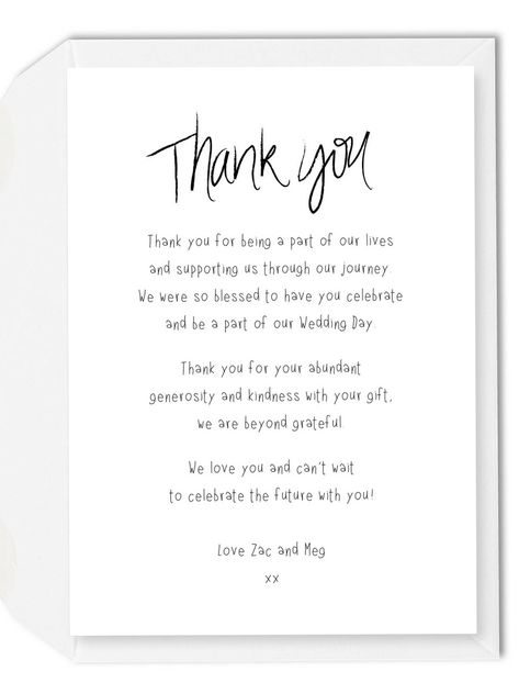 Wedding Thank You Card Wording Ideas 2 Thank You Cards From Wedding Gifts, Generic Thank You Note Wedding, Guest Thank You Note, Wedding Invitation Message Note, Vendor Thank You Cards, Wedding Vendor Thank You Notes, Destination Wedding Thank You Cards, Thank You Notes For Wedding Gifts, Thank You For Wedding Gift