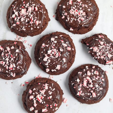 Mocha Peppermint Cookies  - To Bake or Not To Bake Mocha Desserts, Peppermint Mocha Cookies, Chocolate Christmas Cookies, Mocha Cookies, Chocolate Peppermint Cookies, Winter Baking, Best Christmas Cookie Recipe, Winter Cookie, Peppermint Cookies