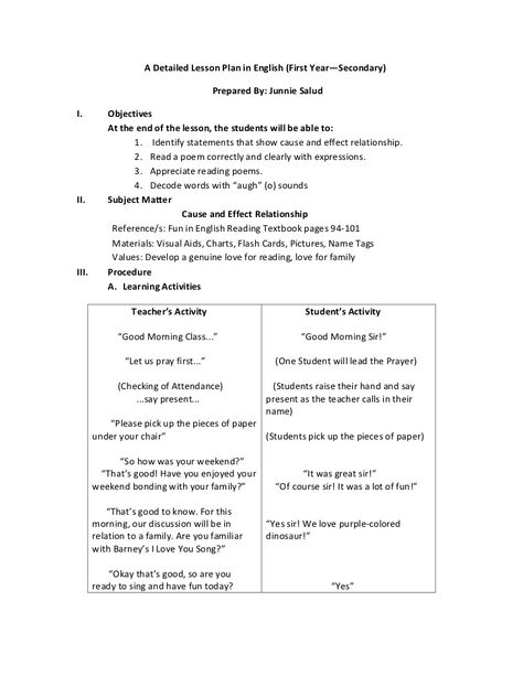 Detailed Lesson Plan (ENGLISH, MATH, SCIENCE, FILIPINO) Creative Writing Lesson Plans, Lesson Plan In Filipino, Math Lesson Plans Elementary, Creative Writing Lesson, Lesson Plan Format, Lesson Plan Examples, Lesson Plan Sample, Ela Lesson Plans, High School Lesson Plans