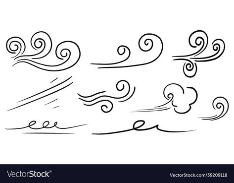 Wind Doodle, Water Line Drawing, Gust Of Wind, How To Doodle, Wind Gust, Outline Illustration, Hand Drawn Vector Illustrations, Hand Drawn Vector, Line Illustration