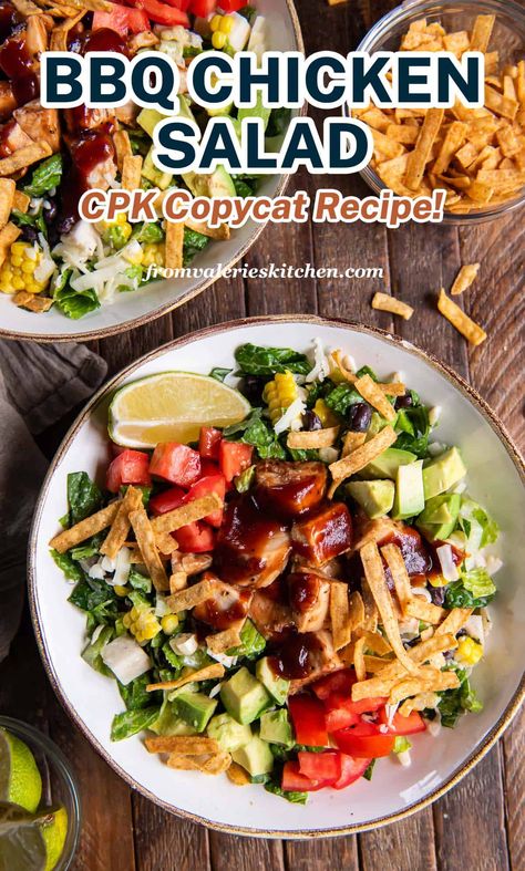 California Pizza Kitchen Bbq Chicken Salad, California Pizza Kitchen Bbq Salad, California Pizza Kitchen Chopped Salad, California Kitchen Recipes Copycat, Full Plate Living Recipes, Cpk Salad, California Pizza Kitchen Recipes, California Pizza Kitchen Salad, Bbq Chicken Chopped Salad