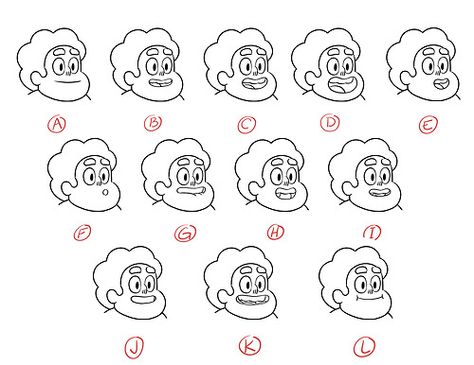 stevencrewniverse:  Mouthchart for Steven Universe Drawn by Lead... Mouth Chart, Mouth Animation, Cartoon Mouths, Steven Universe Drawing, Mouth Drawing, Cartoon Drawing Tutorial, Cartoon Crazy, Frame By Frame Animation, Steven Universe Characters