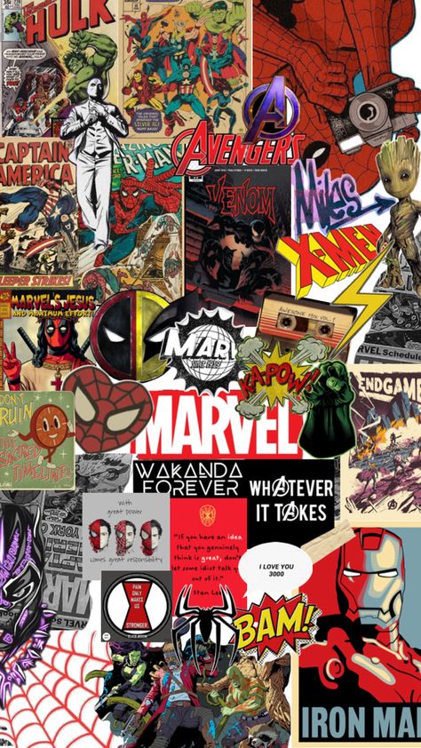 Marvel Collage, Wallpaper Avengers, Marvel Iphone Wallpaper, Rapper Wallpaper Iphone, Avengers Cartoon, Marvel Background, Deadpool Wallpaper, Marvel Comics Wallpaper, Marvel Posters