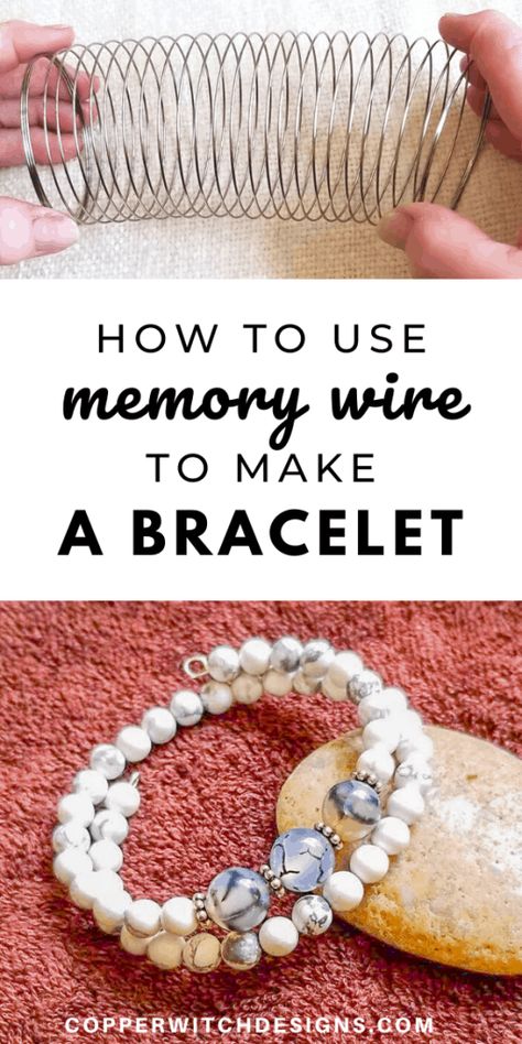 Diy Crystal Bracelet How To Make, How To Make Memory Wire Bracelets Tutorials, Memory Wire Cuff Bracelet Diy, How To Make A Memory Wire Bracelet, Wire Bead Bracelet Diy, Bracelet Wrapping Ideas, Handmade Bead Bracelet Ideas, Memory Wire Bracelets Diy How To Make, Bracelet Sizes Chart