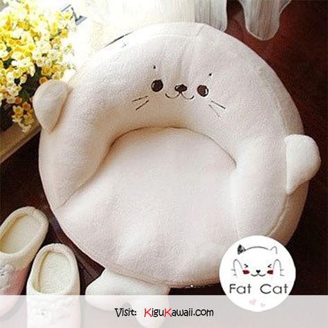 Kawaii~ Seal Beanbag (^_^)  Follow Kigu Kawaii for more cute stuff! #kigukawaii #cute #kawaii #sofa #beanbag #seal #deco #art #comfy #cool #awesome #amazing #kawaiioverload Cat Chair, Cute Furniture, Deco Originale, Super Kawaii, Fat Cat, Kawaii Plush, Kawaii Plushies, Kawaii Room, Cute Pillows