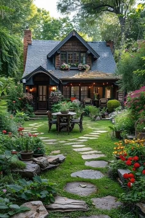 Create Pin, Cottagecore House, Fairytale House, Log Cabin Rustic, Forest Cottage, Fairytale Cottage, Dream Life House, Cottage Style Homes, Fantasy Homes