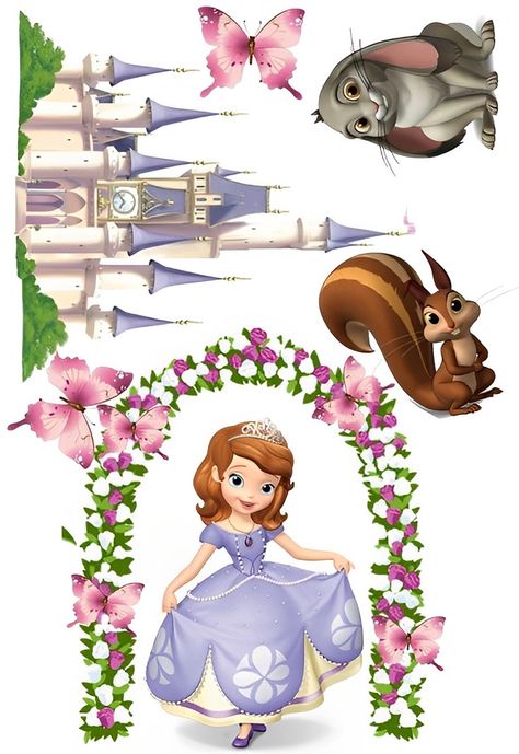 Sophia Cake Topper Printable, Sofia The First Cake Topper Printable, Sofia Cake Topper Free Printable, Topper Princesa Sofia, Sofia Topper, Sofia Cake Topper, Sofia The First Cake Topper, Princess Sophia Cake, Sophia Cake