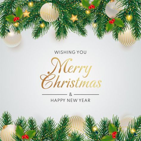 Elegant christmas background with realis... | Free Vector #Freepik #freevector #background #christmas #winter #merry-christmas Christmas Vector Background, Christmas Graphic Design Ideas, Merry Christmas Background Landscape, Happy Christmas Images Pictures, Funny Merry Christmas Images, Christmas Pictures Free, Xmas Background, Merry Christmas Images Free, Free Christmas Backgrounds