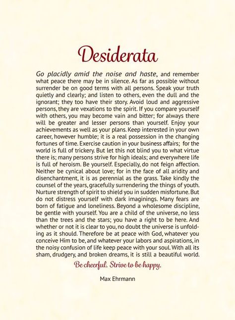 Desiderata - Digital Crafts - Digital Art, Religion, Philosophy, & Astrology, Other Religion & Philosophy - ArtPal Desiderata Poem Wallpaper, Desiderata Wallpaper, Library Rules Poster, Desiderata Poem, Thinking Of You Quotes, Words Matter, Inspirational Quotes For Women, Motivational Quotes For Life, Positive Mindset