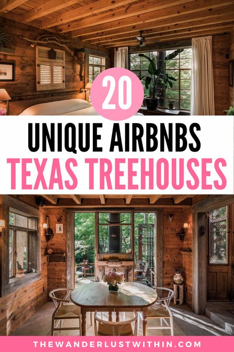 list of the best texas treehouse rentals on airbnb Treehouse Camping, Texas Glamping, Camping Texas, Road Trip Texas, Texas Vacation Spots, Treehouse Rentals, Treehouse Airbnb, Cabins In Texas, Treehouse Ideas