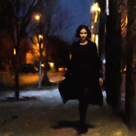 etail view of recent nocturne painting. #art #painting #caseybaug Nick Alm, Casey Baugh, Figure Painting Woman, Creative Oil Painting, Oil Drawing, Portrait Studies, Oil Portraits, Los Angeles Art, Representational Art