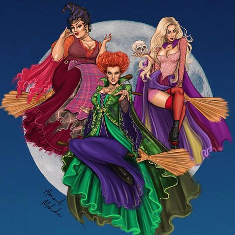 Instagram의 Armand Mehidri님: “The Sanderson sisters  #HocusPocus #Witch #Halloween #FashionIllustration #WitchesColllection” Armand Mehidri, Hermanas Sanderson, Sisters Drawing, The Sanderson Sisters, Hocus Pocus Witches, Sanderson Sisters Hocus Pocus, Halloween Wallpaper Cute, Halloween Artwork, Sanderson Sisters