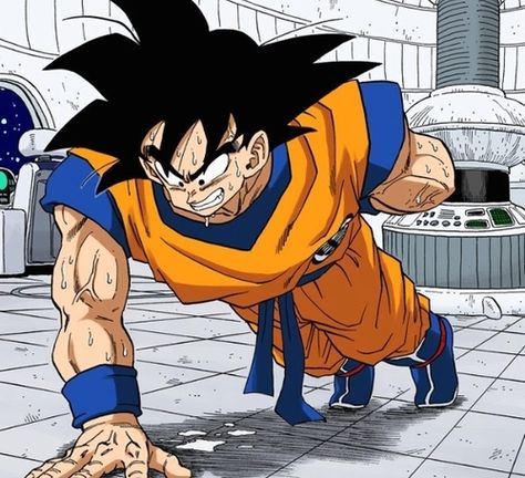 Gravity Training. #SonGokuKakarot Goku Training, Goku Manga, Dbz Manga, Image Dbz, Dragon Ball Art Goku, Dragon Ball Super Goku, Dbz Art, Dragon Ball Image, Anime Dragon Ball Goku