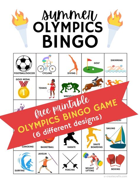 Get ready for the Paris 2024 summer games with our free printable Olympics bingo game! Six different designs available! Olympic Bingo, Ultimate Summer Bucket List, Bingo For Kids, Bingo Chips, Primary Chorister, Reunion Games, Family Reunion Games, Fun Classroom Activities, Bingo Printable