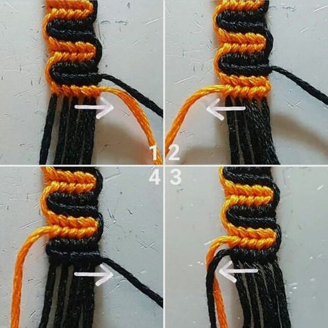 Diy Easy Bracelets, Easy Bracelets, String Bracelet Patterns, Diy Friendship Bracelets Tutorial, Friendship Bracelet Patterns Easy, Yarn Bracelets, Cute Friendship Bracelets, Diy Bracelets Tutorials, Embroidery Bracelets