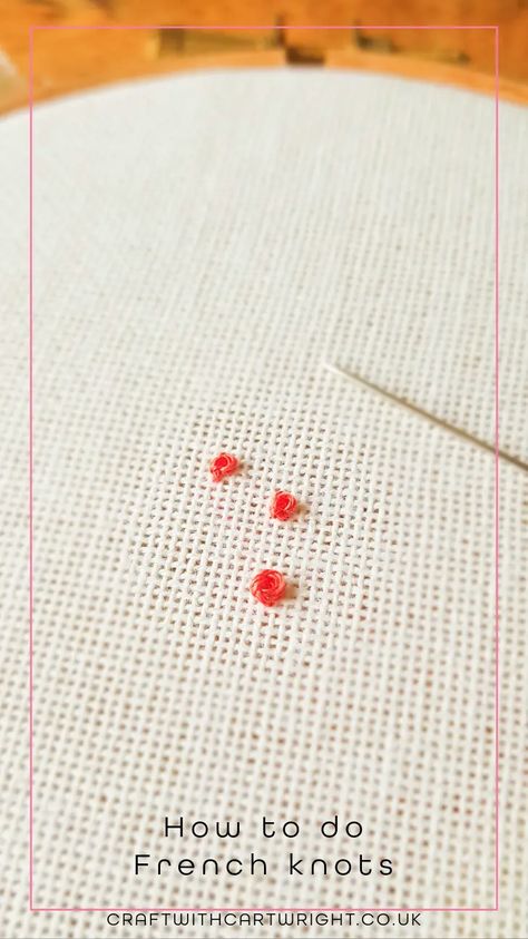 Embroidery Dots French Knots, How To French Knot Embroidery, French Notes Embroidery Designs, How To Make A French Knot, French Notes Embroidery, Embroidery French Knot, Anchor Threads, French Knot Embroidery, Sewing Machine Needle