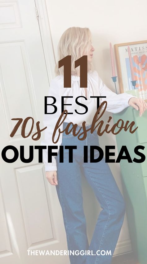 This post shows you the best 70s outfit ideas. Looking for 70s outfit ideas? This post shows you 11 best 70s outfits that will bring you back to that period but also be modern enough Diy 70s Outfit, Disco Outfits 70s, 70’s Fashion Women, 70’s Party Outfit, 70 Outfits 70s Fashion, 70s Theme Outfit, Easy 70s Outfit, 70s Casual Outfits, 70s Themed Outfits