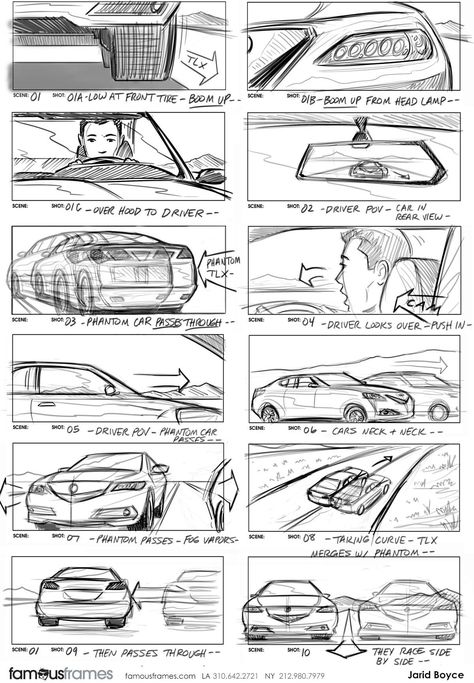 Shooting Vehicles 6 in Shooting Vehicles by Jarid Boyce* | Famous Frames Storyboard Film, Storyboard Art, Storyboard Examples, Storyboard Drawing, Storyboard Ideas, Storyboard Template, Storyboard Illustration, Animation Storyboard, The Artist Movie