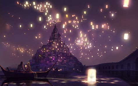 I so hope there is a way to actually do this. Tangled Lantern Wallpaper, Tangled Floating Lanterns, Tangled Lanterns Scene, Rapunzel Wallpaper, Disney Desktop Wallpaper, Lantern Wallpaper, Tangled Lanterns, Tangled Wallpaper, Tangled Lights