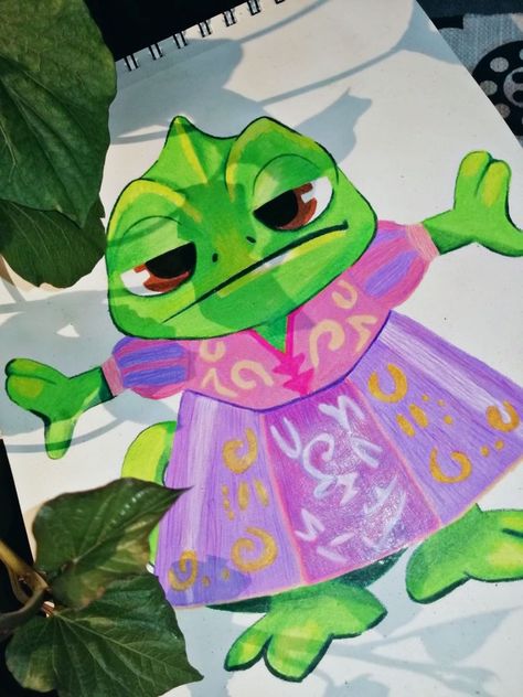 Pascal Painting Tangled, Pascal Tangled Painting, Simple Disney Painting Ideas, Tangled Pascal Drawing, Pascal Tangled Drawing Easy, Disney Easy Paintings, Pascal Tangled Drawing, Pascal Painting, Tangled Painting Ideas