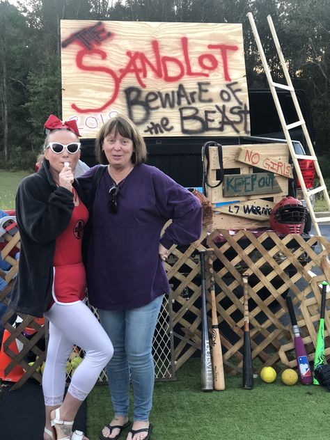 Sandlot Parade Float, Trunk Or Treat The Sandlot, The Sandlot Trunk Or Treat, Sandlot Trunk Or Treat Ideas, The Sandlot Trunk Or Treat Ideas, Baseball Trunk Or Treat Ideas, Sandlot Trunk Or Treat, Squints Sandlot Costumes, The Sandlot Squints