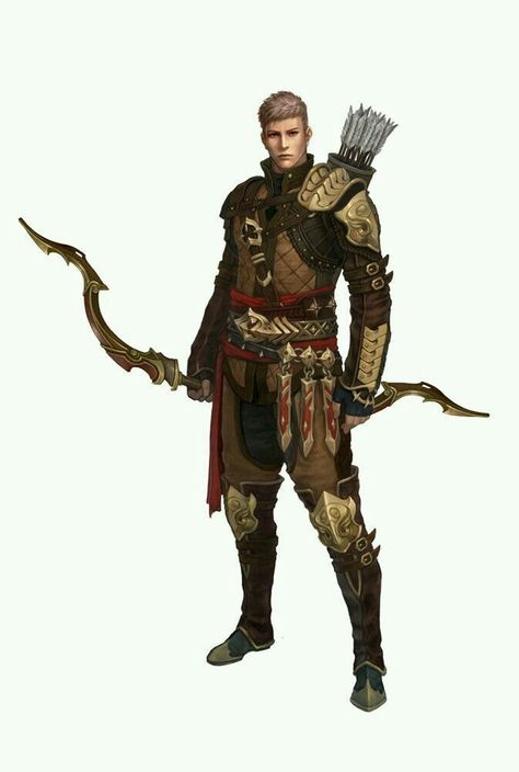 Son of torren, lookes identical to lieten Archer Rpg, Archer Characters, Heroic Fantasy, Bow And Arrow, Dungeons And Dragons Characters, Fantasy Male, Fantasy Armor, Skyfall, High Fantasy