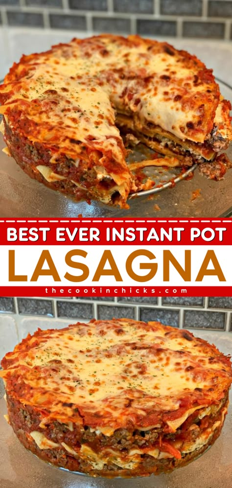 A comfort food idea in one pot! This easy Instant Pot recipe is also a busy weeknight dinner. In just minutes, you can cook up the BEST EVER Instant Pot Lasagna that's creamy, cheesy, and meaty with a rich sauce! Pot Lasagna Recipe, Instant Pot Lasagna Recipe, Simple Pasta Recipe, Instant Pot Lasagna, Best Lasagna Recipe, Instant Pot Pasta Recipe, Pot Lasagna, Simple Pasta, Easy Chicken Dinner Recipes