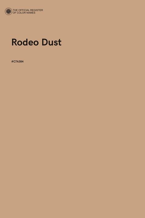 Rodeo Dust - Color Name of Hex #C7A384 Colour Names, Color Of The Day, Colour Theory, House Color Schemes, House Color, Color Images, Nice Colors, Hex Codes, Colour Images