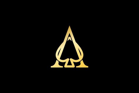 Ace Spade, Trust Logo, Ace Logo, Ace Tattoo, Geometric Logos, Wood Logo, Drinks Logo, Monogram Logo Design, Graphic Design Fonts