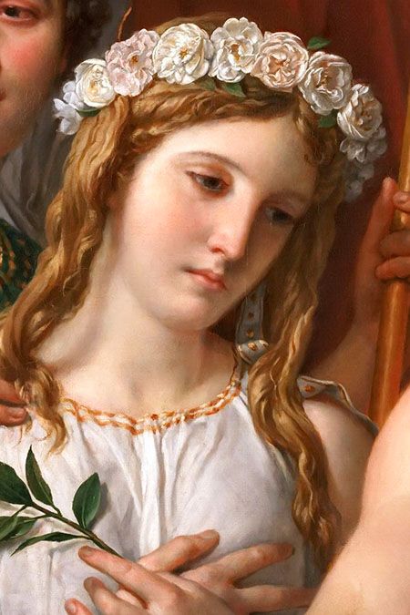 Traveling through history of Art...The Anger of Achilles, detail, by Jacques-Louis David, 1819. Jacques Louis David, Anger, Paint, History, Flowers, Art