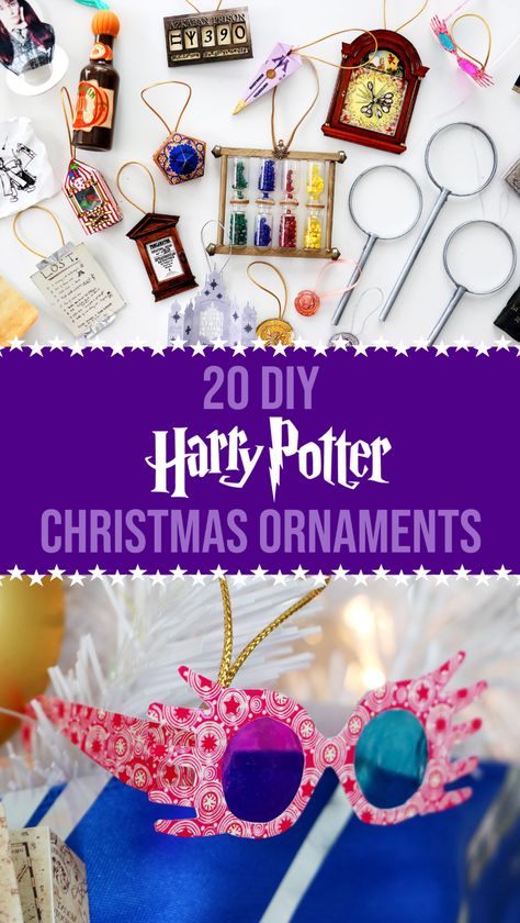 Diy Harry Potter Christmas Ornaments, Diy Harry Potter Ornaments, Diy Harry Potter Christmas, Harry Potter Xmas, Harry Potter Tree, Harry Potter Christmas Ornaments, Hp Christmas, Harry Potter Christmas Decorations, Classe Harry Potter