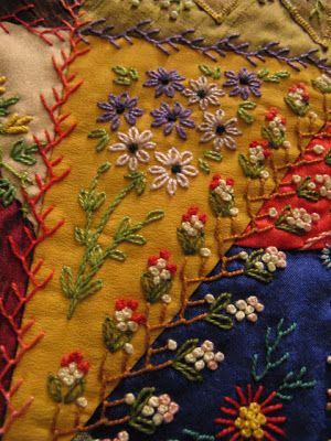 Quilting Blog - Cactus Needle Quilts, Fabric and More: Crazy Quilts Crazy Quilt Templates, Crazy Quilt Tutorials, Crazy Quilt Embroidery, Crazy Quilts Patterns, Quilt Stitches, Crazy Quilt Stitches, Quilted Christmas Stockings, Quilt Embroidery, Patchwork Embroidery